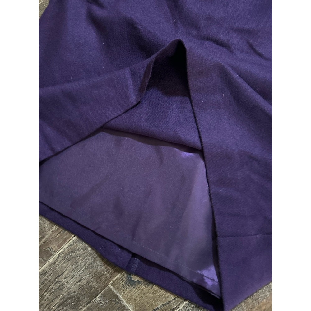 Worthington Womens Skirt Sz 16 Purple 100% Pure Wool Business Casual Preppy NWT - Picture 8 of 8